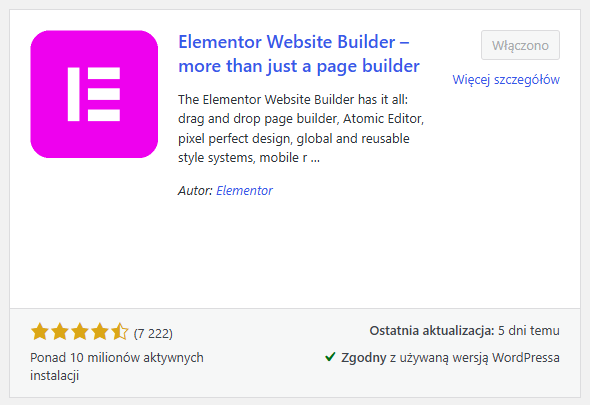 wtyczka Elementor — wygodna budowa podstron bez kodowania