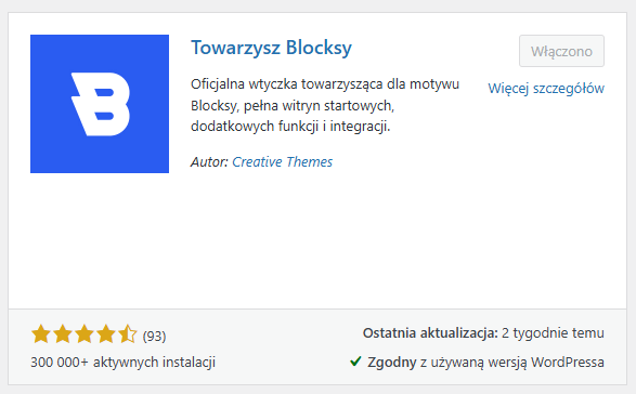 wtyczka Blocksy — szybki motyw jako fundament strony