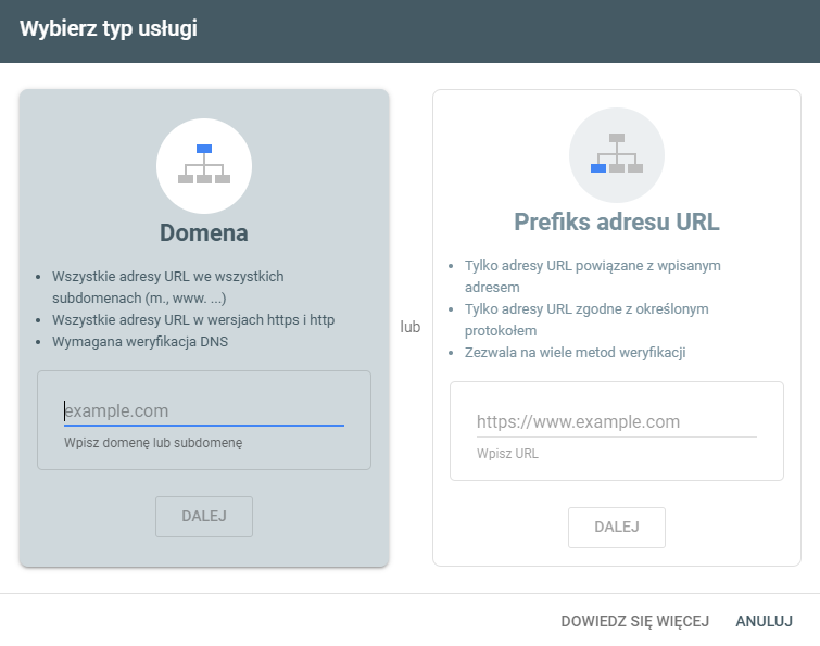Krok 3. Dodaj stronę w Google Search Console