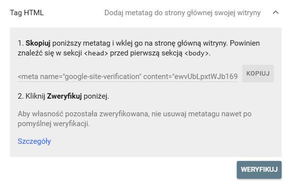 Krok 4. Wybierz metodę weryfikacji przez tag HTML