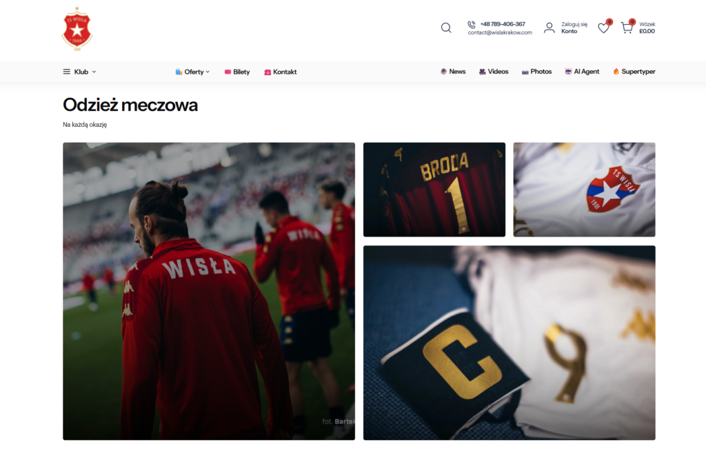 sklep internetowy wisły kraków jako oficjalna strona