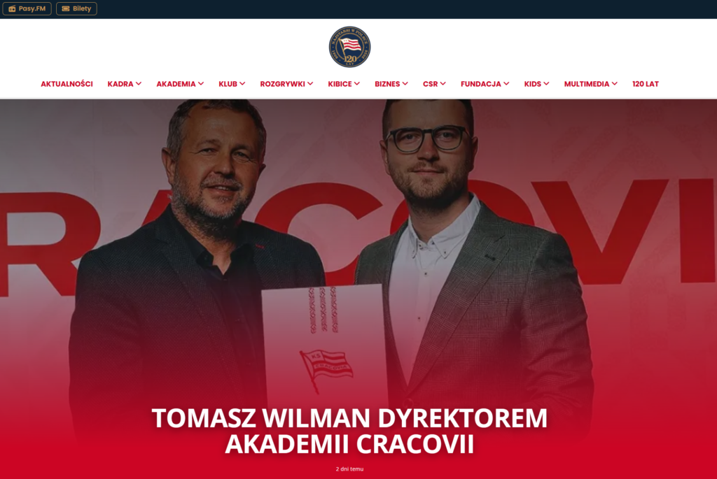 oficjalna strona Cracovii