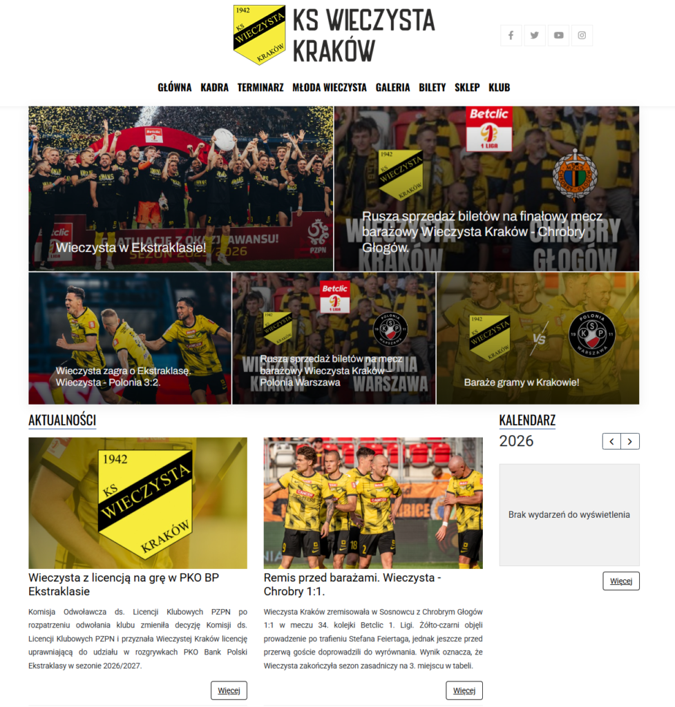 oficjalna strona Wieczystej Kraków