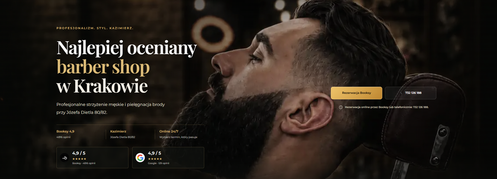 6 najlepszych stron barberów w Krakowie - Gentelmen Barber Kraków