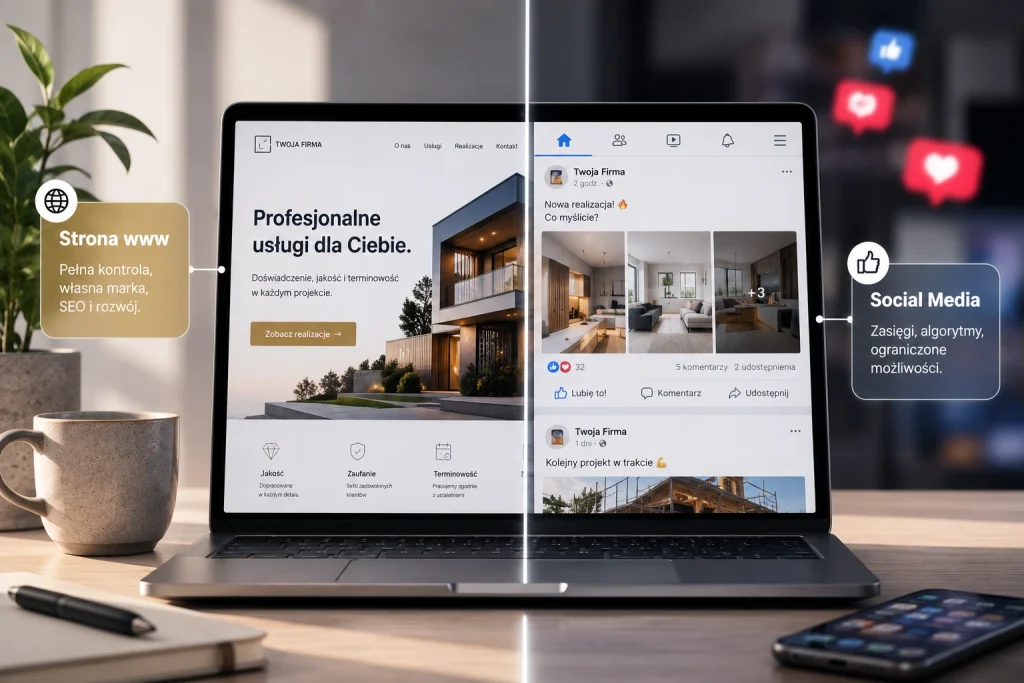 strona internetowa czy facebook i social media ?